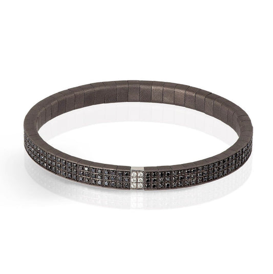 TiNoir Bracelet - With Black and White Diamond