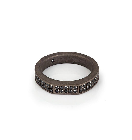 TiNoir Ring - With 2 Sets of Black Diamond