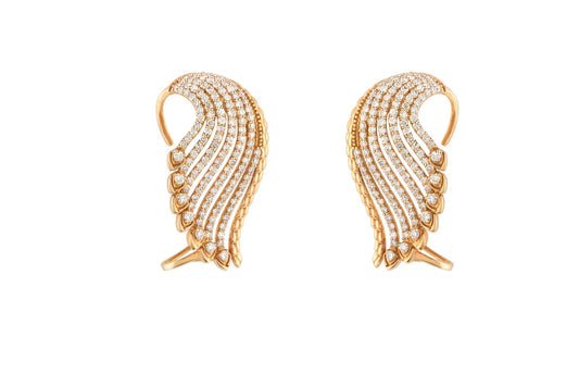 GAIA Earrings In Yellow Gold White Diamonds