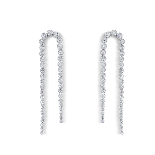 GAIA Earrings In White Gold With White Diamonds