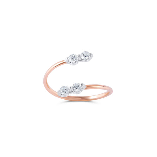 QAMAR Ring In Rose Gold With White Diamond